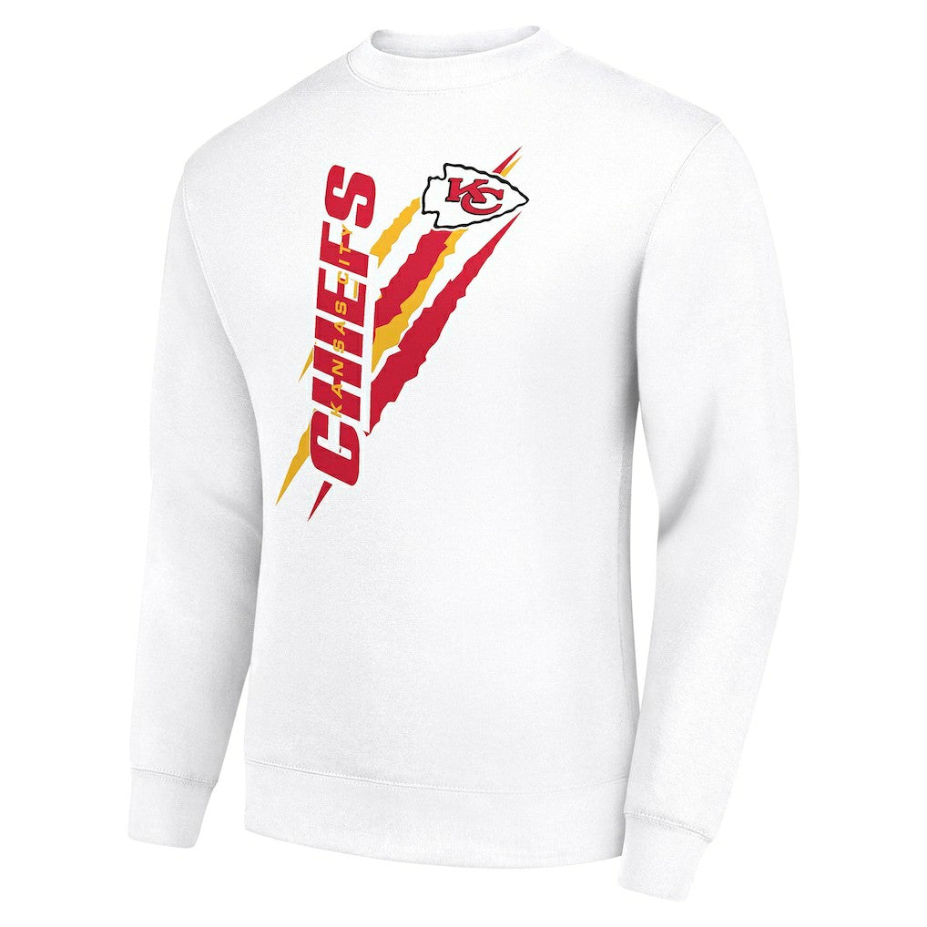 Kansas City Chiefs Starter Color Scratch Team Graphic Fleece Pullover Sweatshirt - White cheap