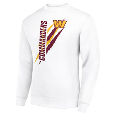 Washington Commanders Starter Color Scratch Team Graphic Fleece Pullover Sweatshirt - White on sale