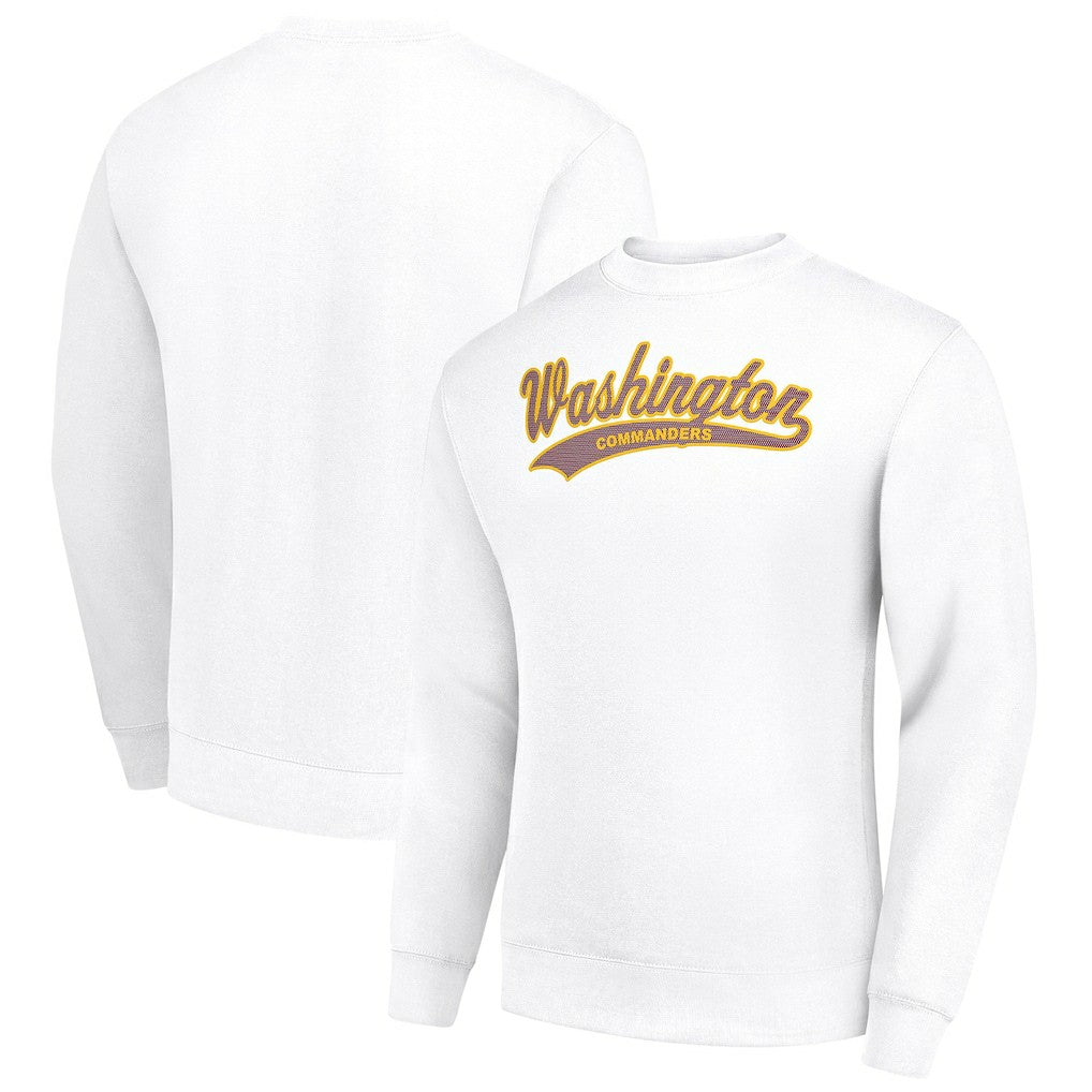 Washington Commanders Starter Tailsweep Team Graphic Tri-Blend Fleece Pullover Sweatshirt - White for sale