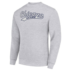 Chicago Bears Starter Tailsweep Team Graphic Tri-Blend Fleece Pullover Sweatshirt - Heather Gray discount