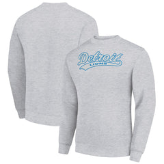 Detroit Lions Starter Tailsweep Team Graphic Tri-Blend Fleece Pullover Sweatshirt - Heather Gray cheap