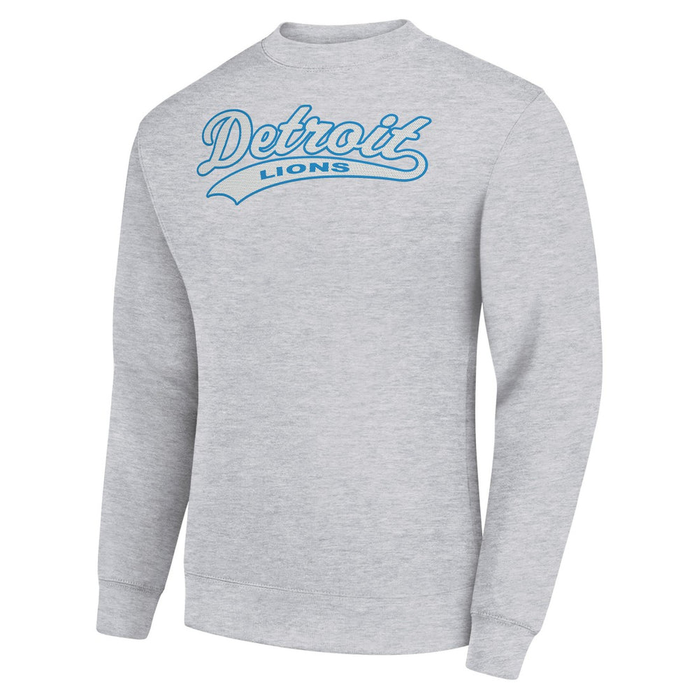 Detroit Lions Starter Tailsweep Team Graphic Tri-Blend Fleece Pullover Sweatshirt - Heather Gray cheap