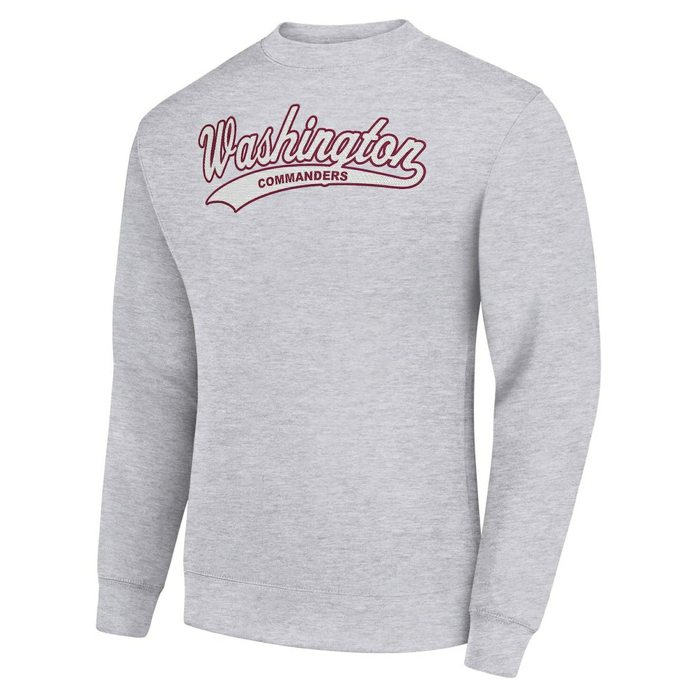 Washington Commanders Starter Tailsweep Team Graphic Tri-Blend Fleece Pullover Sweatshirt - Heather Gray on sale