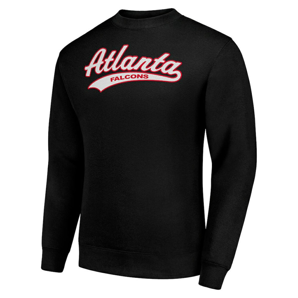 Atlanta Falcons Starter Tailsweep Team Graphic Tri-Blend Fleece Pullover Sweatshirt - Black cheap