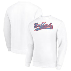 Buffalo Bills Starter Tailsweep Team Graphic Tri-Blend Fleece Pullover Sweatshirt - White discount