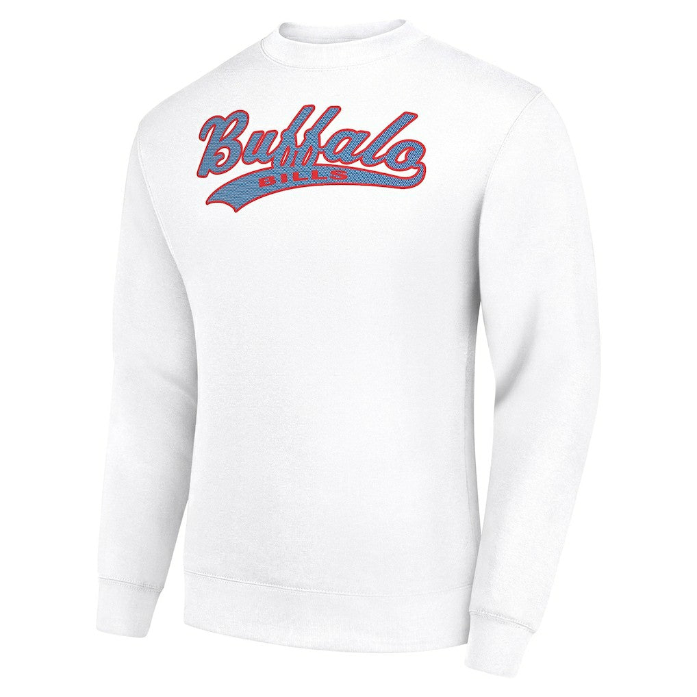 Buffalo Bills Starter Tailsweep Team Graphic Tri-Blend Fleece Pullover Sweatshirt - White discount