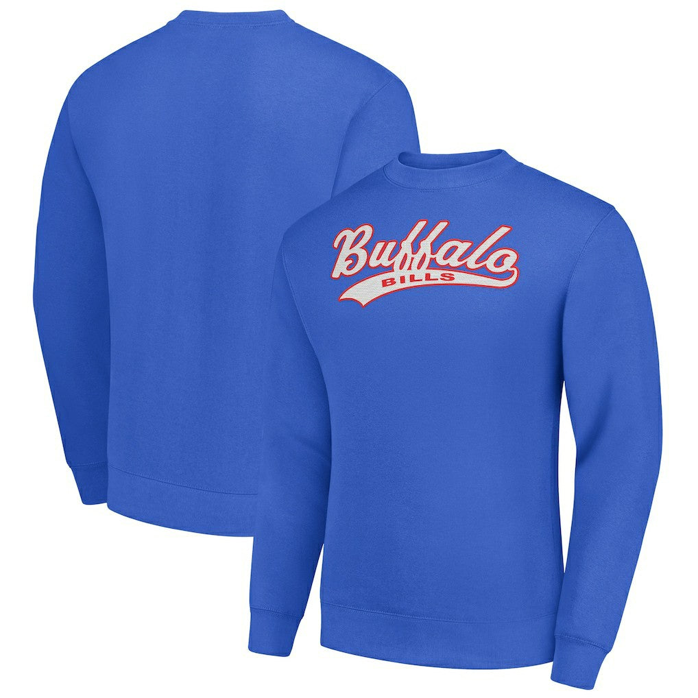 Buffalo Bills Starter Tailsweep Team Graphic Tri-Blend Fleece Pullover Sweatshirt - Royal on sale