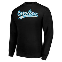 Carolina Panthers Starter Tailsweep Team Graphic Tri-Blend Fleece Pullover Sweatshirt - Black cheap