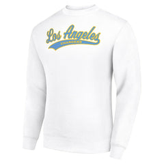 Los Angeles Chargers Starter Tailsweep Team Graphic Tri-Blend Fleece Pullover Sweatshirt - White sale