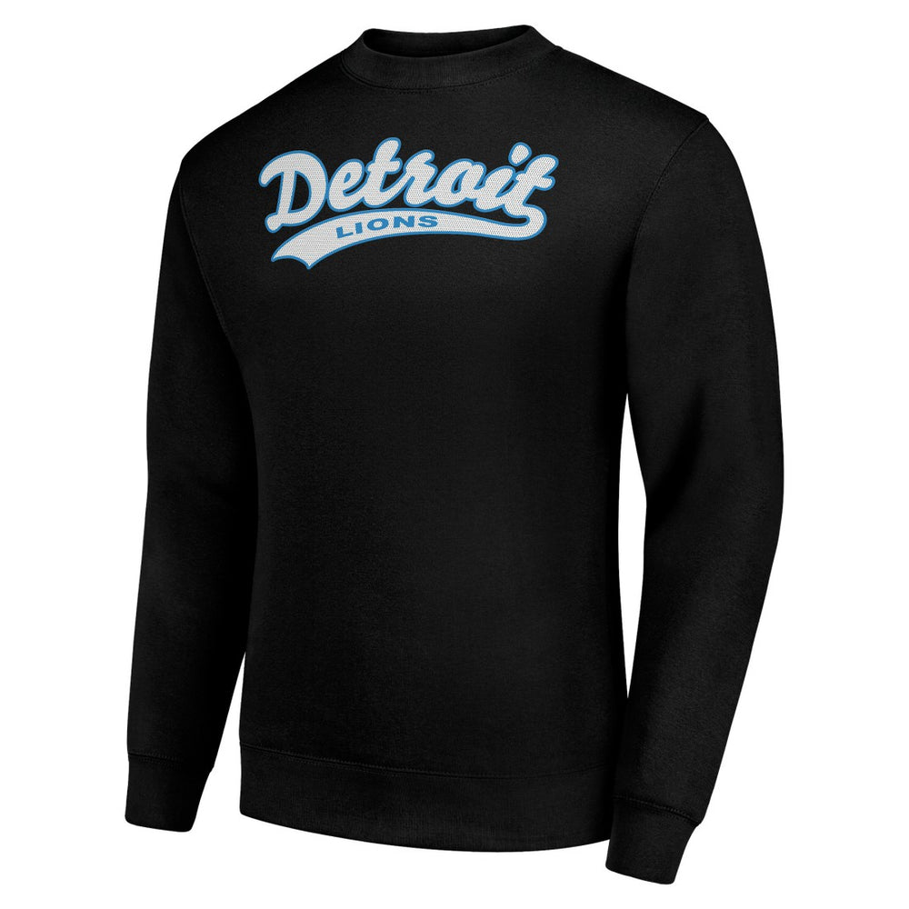 Detroit Lions Starter Tailsweep Team Graphic Fleece Pullover Sweatshirt - Black outlet