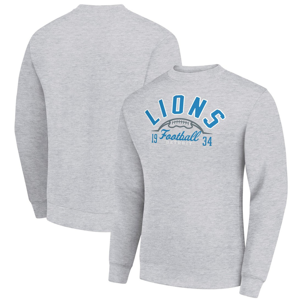 Detroit Lions Starter Half Ball Team Graphic Tri-Blend Fleece Pullover Sweatshirt - Heather Gray sale