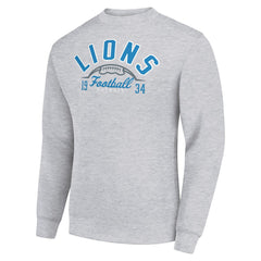 Detroit Lions Starter Half Ball Team Graphic Tri-Blend Fleece Pullover Sweatshirt - Heather Gray sale