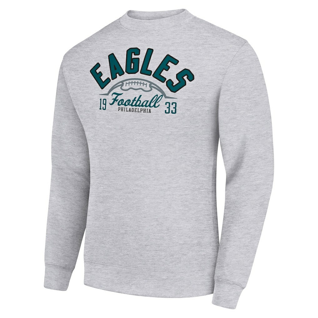 Philadelphia Eagles Starter Half Ball Team Graphic Tri-Blend Fleece Pullover Sweatshirt - Heather Gray online