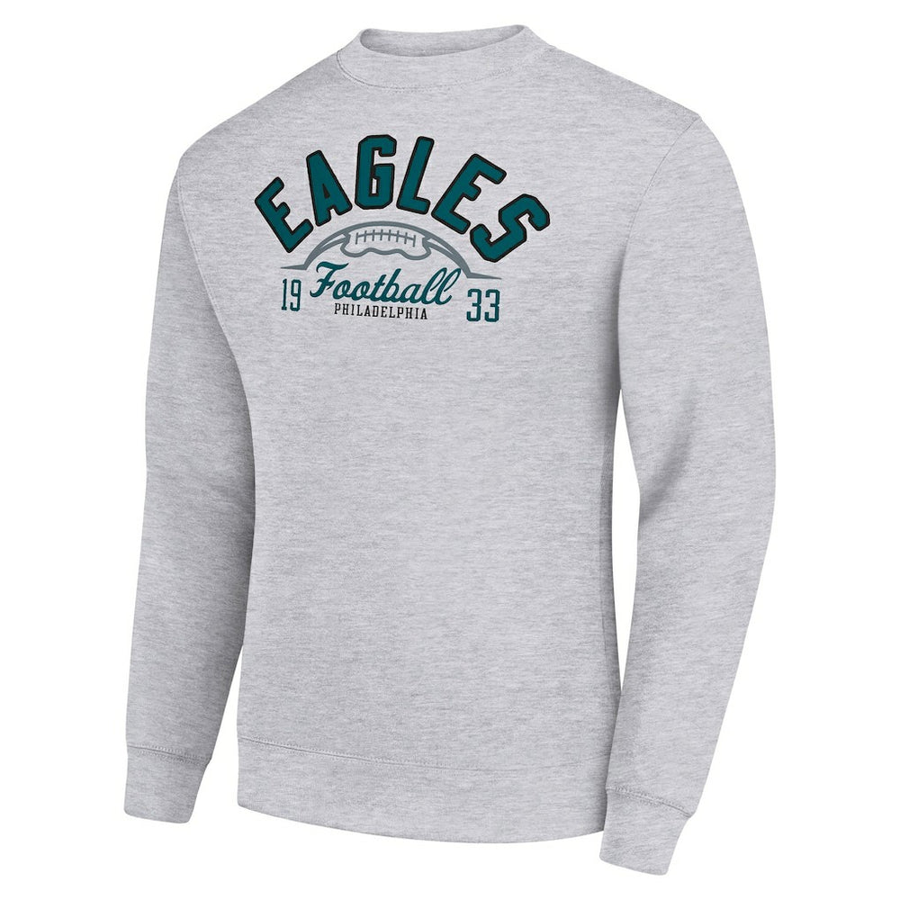 Philadelphia Eagles Starter Half Ball Team Graphic Tri-Blend Fleece Pullover Sweatshirt - Heather Gray online