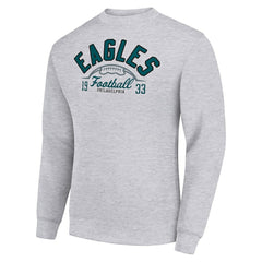 Philadelphia Eagles Starter Half Ball Team Graphic Tri-Blend Fleece Pullover Sweatshirt - Heather Gray online