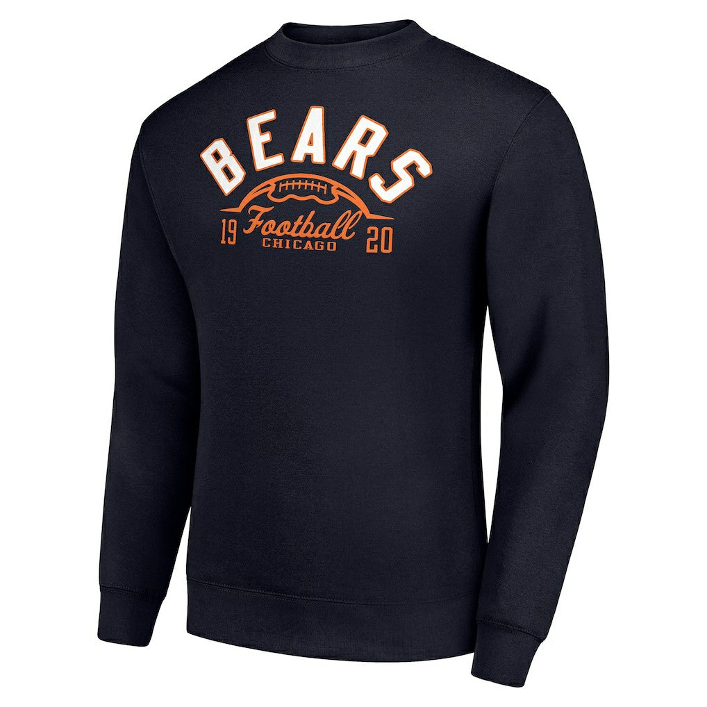 Chicago Bears Starter Half Ball Team Graphic Tri-Blend Fleece Pullover Sweatshirt - Navy outlet