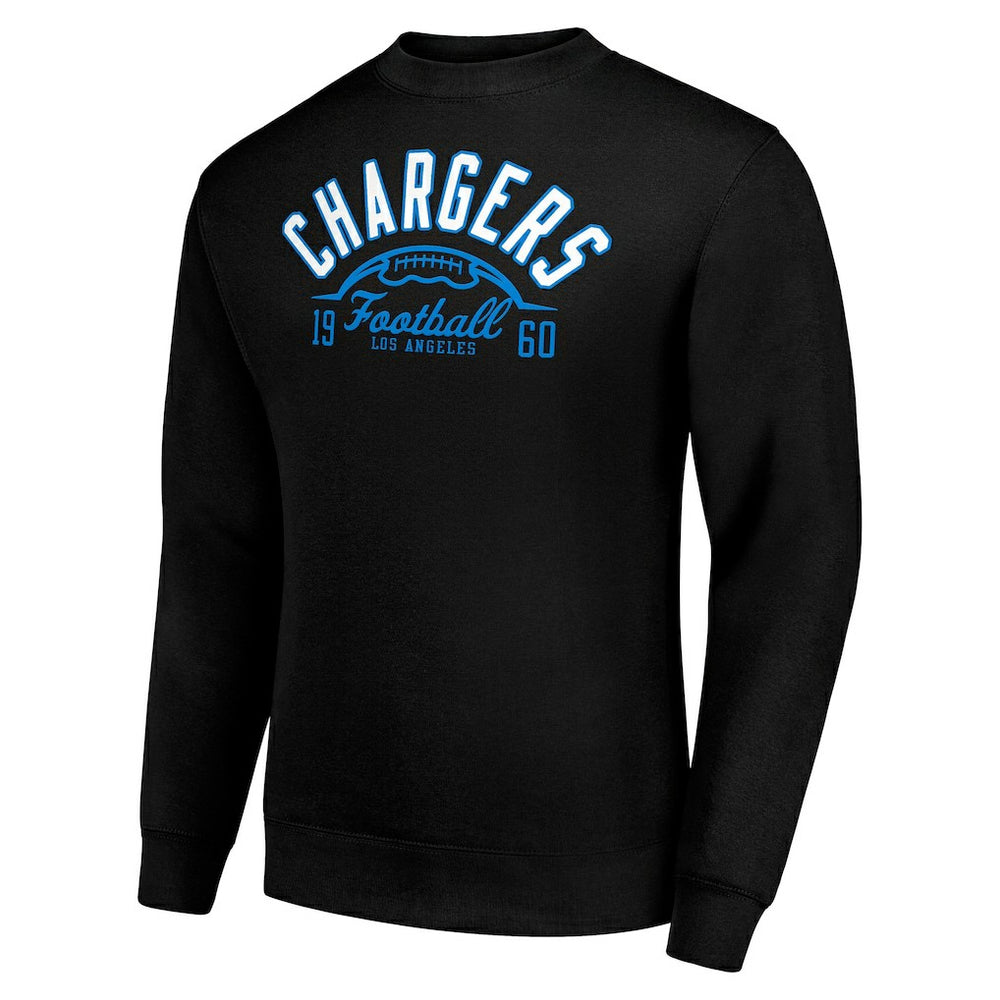 Los Angeles Chargers Starter Half Ball Team Graphic Tri-Blend Fleece Pullover Sweatshirt - Black on sale