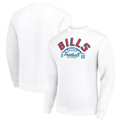 Buffalo Bills Starter Half Ball Team Graphic Tri-Blend Fleece Pullover Sweatshirt - White online