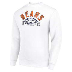 Chicago Bears Starter Half Ball Team Graphic Tri-Blend Fleece Pullover Sweatshirt - White outlet