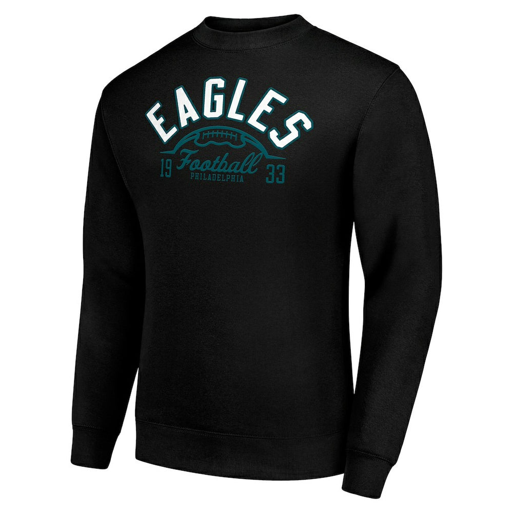 Philadelphia Eagles Starter Half Ball Team Graphic Tri-Blend Fleece Pullover Sweatshirt - Black online