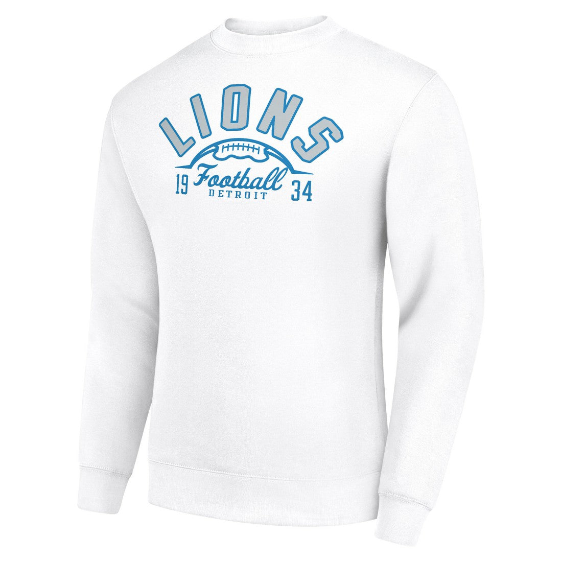 Detroit Lions Starter Half Ball Team Graphic Tri-Blend Fleece Pullover Sweatshirt - White sale