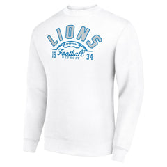 Detroit Lions Starter Half Ball Team Graphic Tri-Blend Fleece Pullover Sweatshirt - White sale