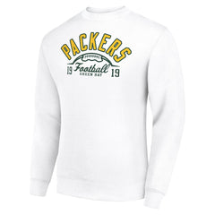 Green Bay Packers Starter Half Ball Team Graphic Tri-Blend Fleece Pullover Sweatshirt - White for sale
