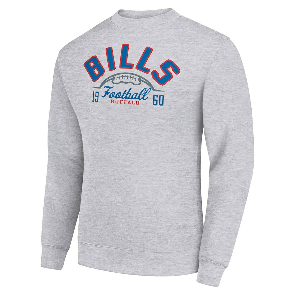 Buffalo Bills Starter Half Ball Team Graphic Tri-Blend Fleece Pullover Sweatshirt - Heather Gray discount