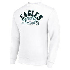 Philadelphia Eagles Starter Half Ball Team Graphic Tri-Blend Fleece Pullover Sweatshirt - White on sale