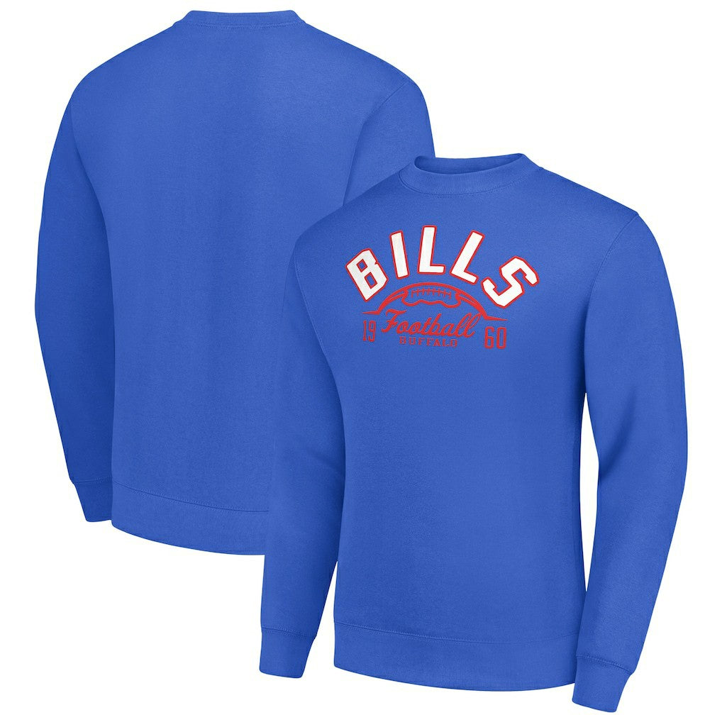 Buffalo Bills Starter Half Ball Team Graphic Tri-Blend Fleece Pullover Sweatshirt - Royal on sale