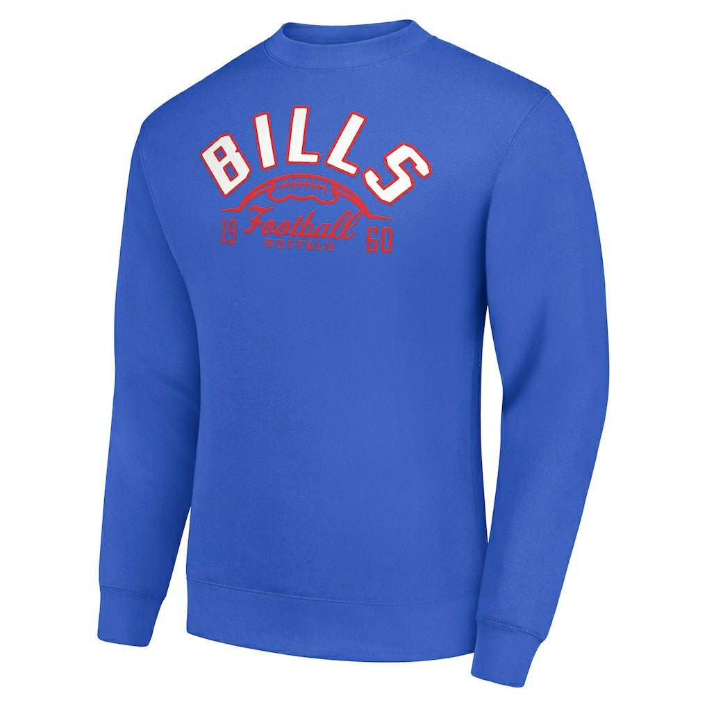 Buffalo Bills Starter Half Ball Team Graphic Tri-Blend Fleece Pullover Sweatshirt - Royal on sale