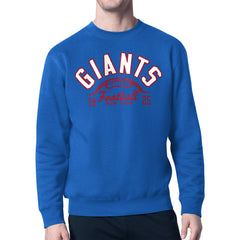 New York Giants Starter Half Ball Team Graphic Fleece Pullover Sweatshirt - Royal for sale