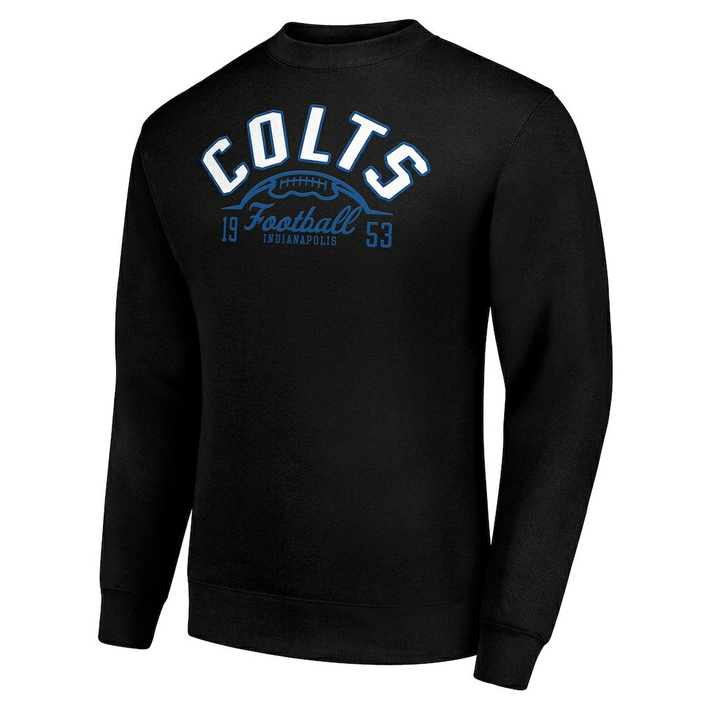 Indianapolis Colts Starter Half Ball Team Graphic Fleece Pullover Sweatshirt - Black outlet