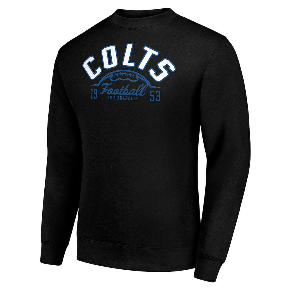 Indianapolis Colts Starter Half Ball Team Graphic Fleece Pullover Sweatshirt - Black outlet