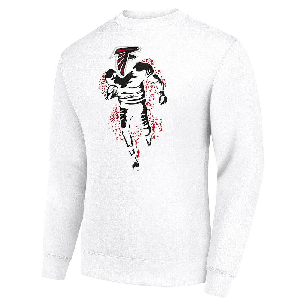 Atlanta Falcons Starter Logoface Team Graphic Tri-Blend Fleece Pullover Sweatshirt - White discount