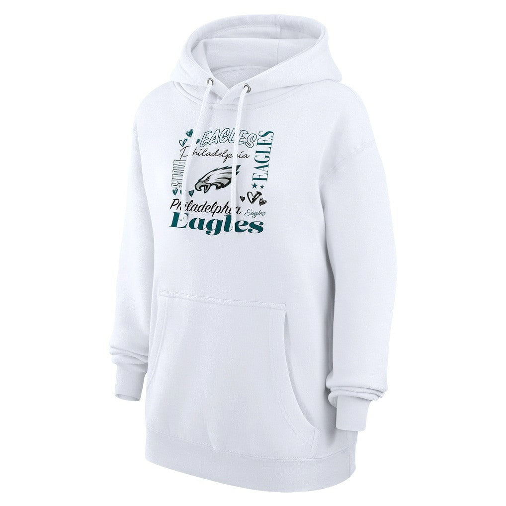 Philadelphia Eagles G-III 4Her by Carl Banks Women's Collage Graphic Fleece Pullover Hoodie - White for sale