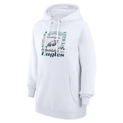 Philadelphia Eagles G-III 4Her by Carl Banks Women's Collage Graphic Fleece Pullover Hoodie - White for sale