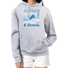 Detroit Lions G-III 4Her by Carl Banks Women's Collage Graphic Fleece Pullover Hoodie - Heather Gray online