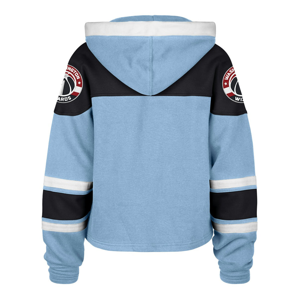 Washington Wizards '47 Women's 2024/25 City Edition Superior Cropped Lace-Up Pullover Hoodie - Light Blue | 47 brand cheap