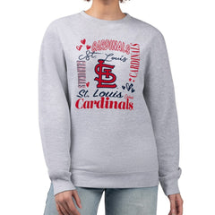 St. Louis Cardinals G-III 4Her by Carl Banks Women's Collage Team Graphic Fleece Pullover Hoodie - Heather Gray