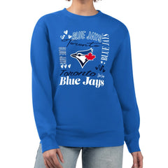 Toronto Blue Jays G-III 4Her by Carl Banks Women's Collage Team Graphic Fleece Pullover Hoodie - Royal