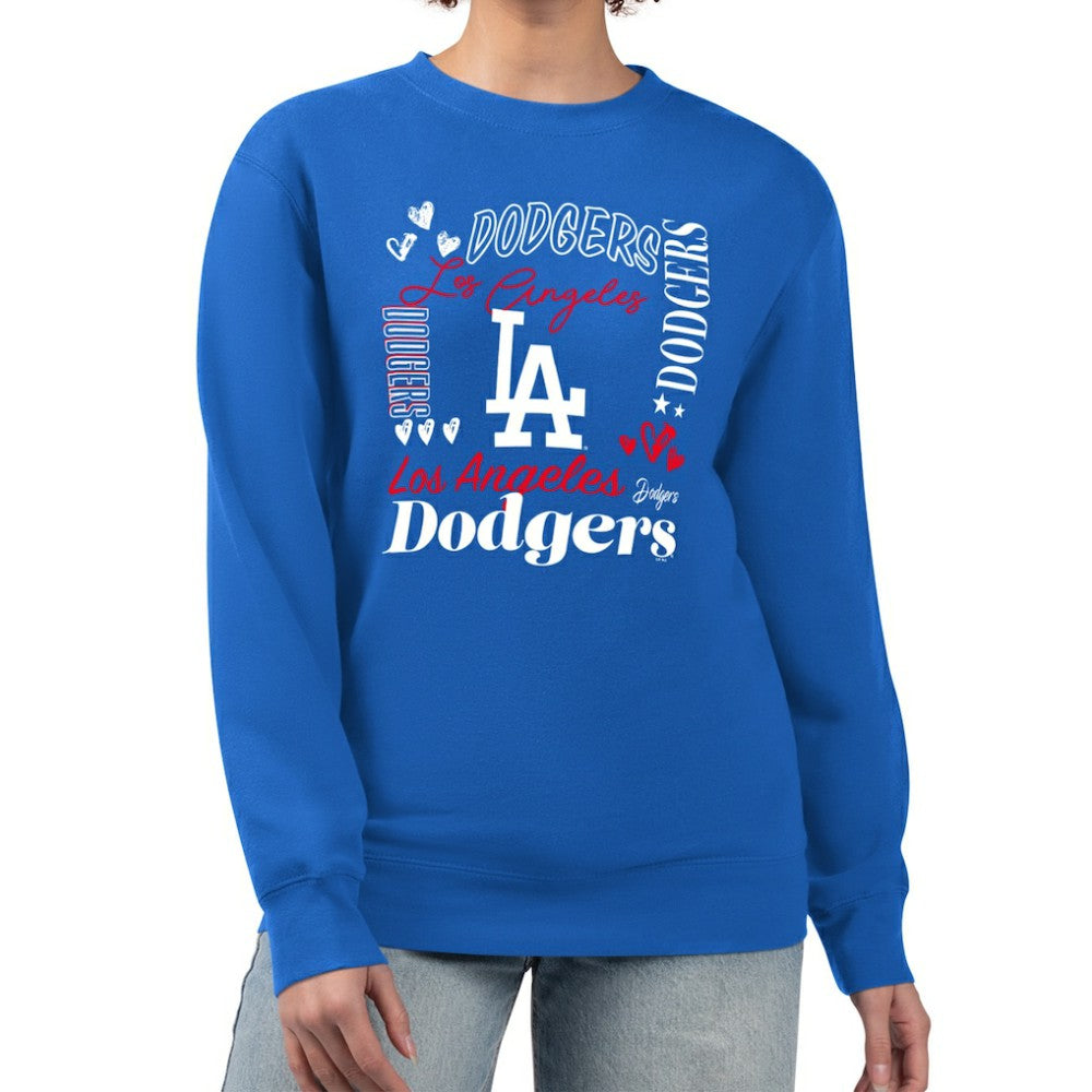 Los Angeles Dodgers G-III 4Her by Carl Banks Women's Collage Team Graphic Fleece Pullover Hoodie - Royal