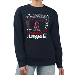 Los Angeles Angels G-III 4Her by Carl Banks Women's Collage Team Graphic Fleece Pullover Hoodie - Navy