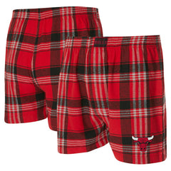 Chicago Bulls Concepts Sport Region Flannel Boxer Short - Red shop