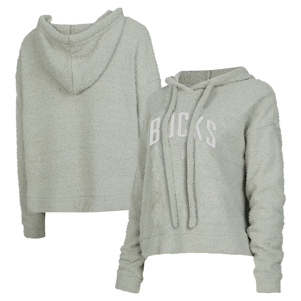 Milwaukee Bucks Concepts Sport Women's Ventura Comfy Pullover Hoodie - Gray discount