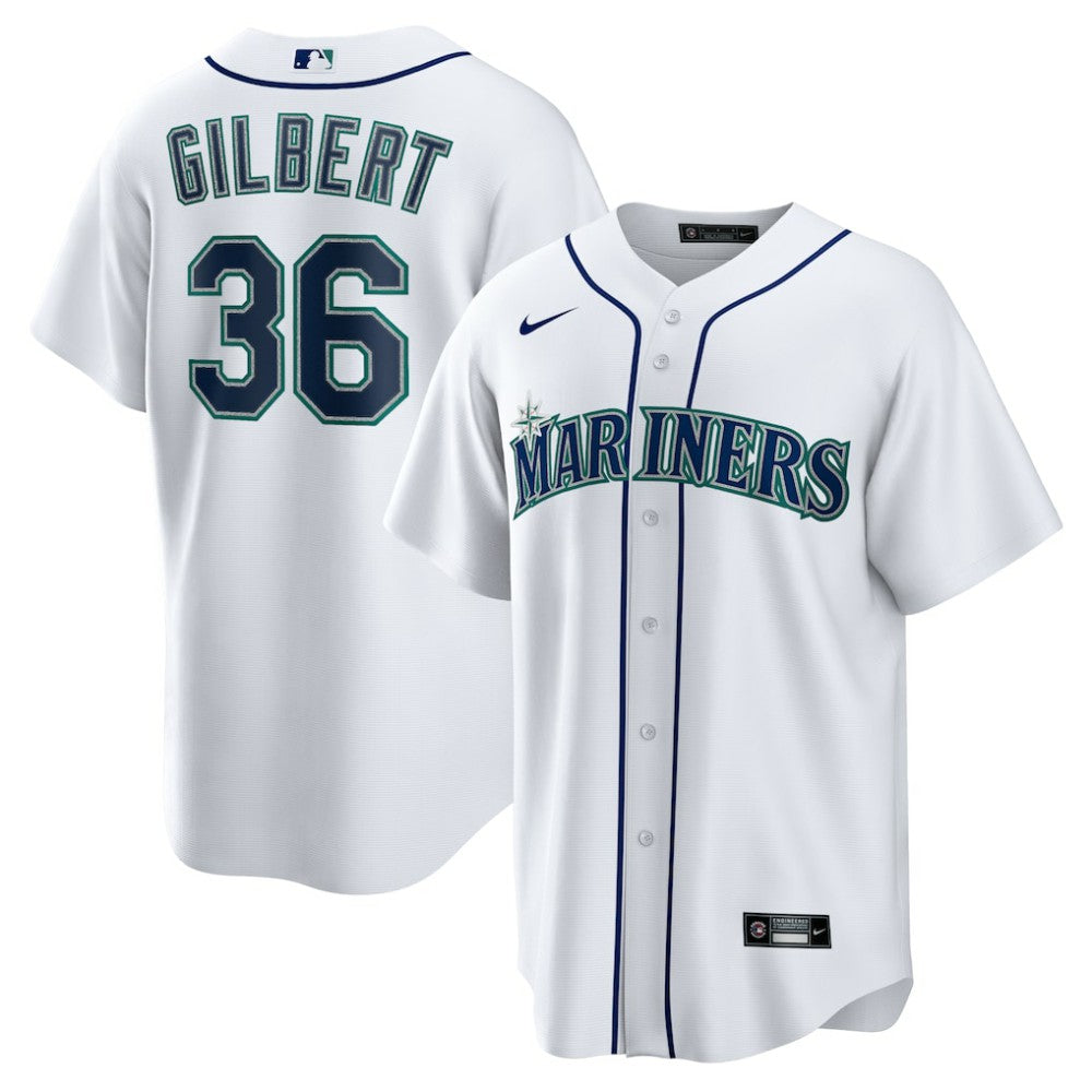 Logan Gilbert Seattle Mariners Home Replica Jersey - White | Nike