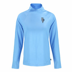 Kansas City Royals Cutter & Buck Women's City Connect Coastline Epic Comfort Eco Recycled Funnel Neck Raglan Pullover Top - Powder Blue