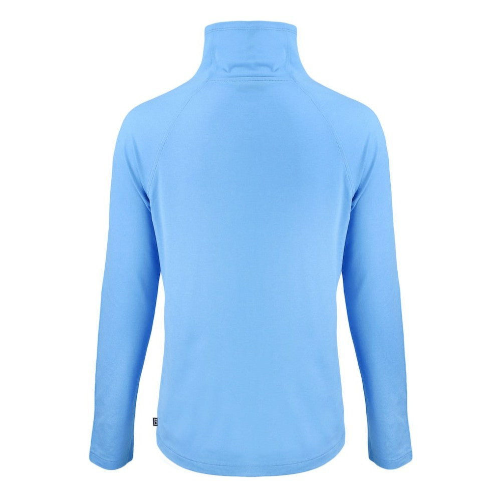 Philadelphia Phillies Cutter & Buck Women's Cooperstown Collection Coastline Epic Comfort Eco Recycled Funnel Neck Raglan Pullover Top - Powder Blue