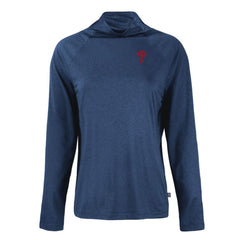Philadelphia Phillies Cutter & Buck Women's  Coastline Epic Comfort Eco Recycled Funnel Neck Raglan Pullover Top - Navy