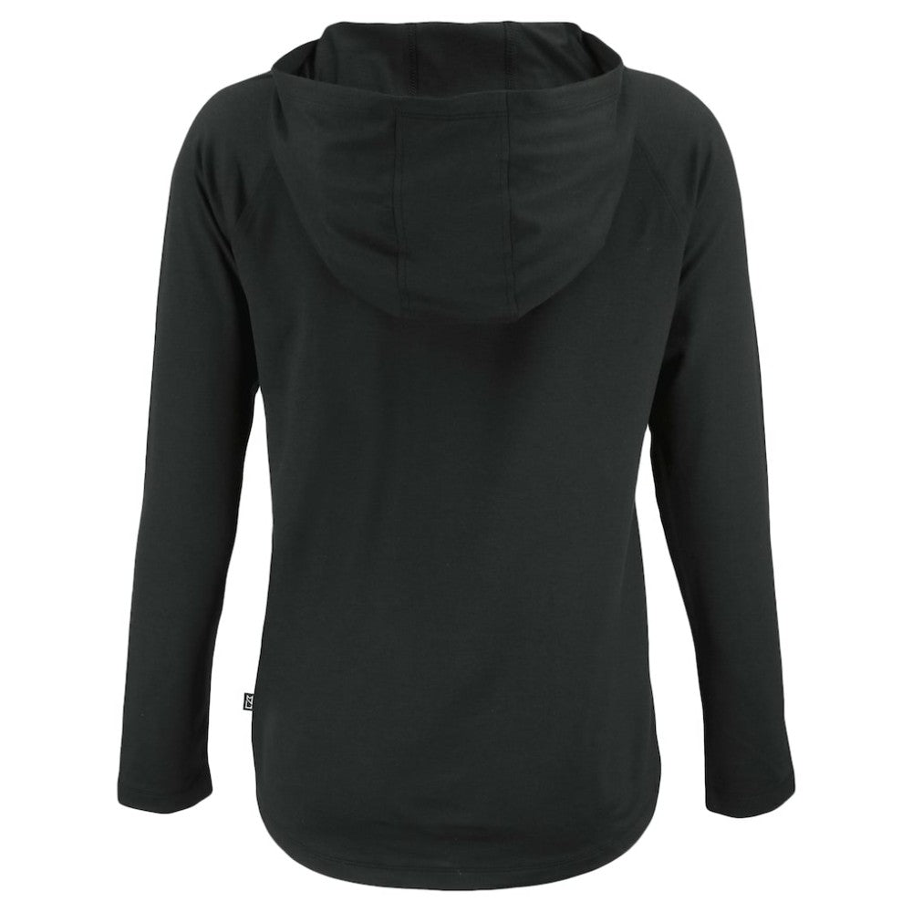 Baltimore Orioles Cutter & Buck Women's  Coastline Epic Comfort Eco Recycled Hoodie Raglan Long Sleeve T-Shirt - Black